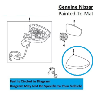 Painted 2022-2025 Nissan Pathfinder Side Mirror Cover | Genuine OEM