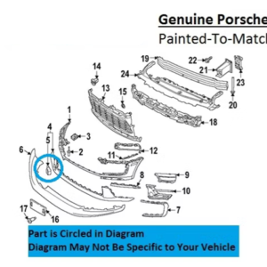 Painted 2022-2025 Porsche Macan Front Tow Hook Cover | Genuine OEM