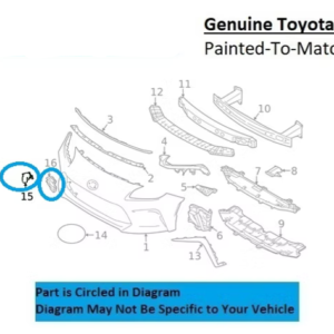 Painted 2022-2025 Toyota GR86 GR 86 Front Tow Hook Cover (2-Piece) | Genuine OEM