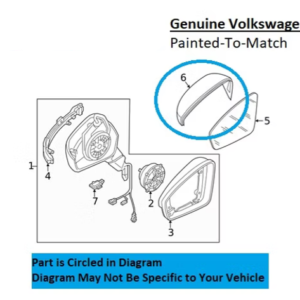 Painted 2022-2025 Volkswagen Taos Side Mirror Cover | Genuine OEM