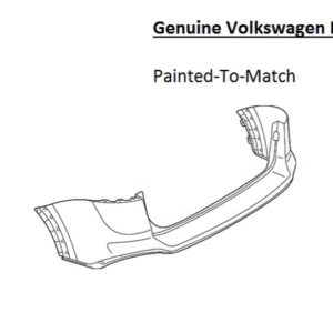 Painted 2022-2025 Volkswagen Taos Upper Rear Bumper | Genuine OEM