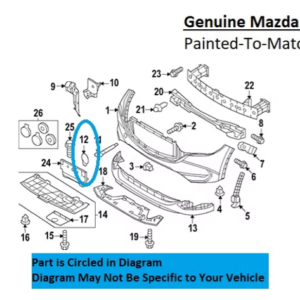 Painted 2022-2026 Mazda CX-5 CX5 Front Tow Hook Cover | Genuine OEM