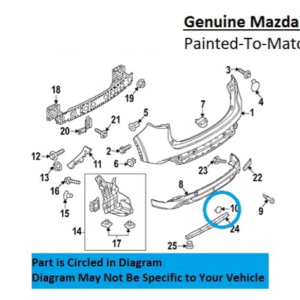 Painted 2022-2026 Mazda CX-5 CX5 Rear Tow Hook Cover | Genuine OEM