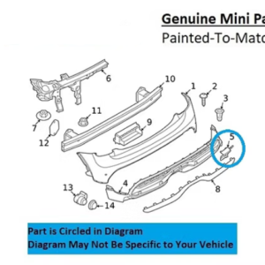 Painted 2022-2026 Mini Cooper Rear Tow Hook | Genuine OEM