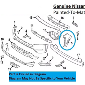 Painted 2022-2026 Nissan Frontier Front Bumper Side Panel | Genuine OEM