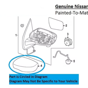 Painted 2022-2026 Nissan Frontier Side Mirror Cover | Genuine OEM