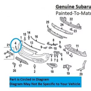 Painted 2022-2026 Subaru WRX Front Tow Hook Cover | Genuine OEM