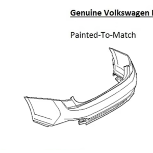 Painted 2022-2026 Volkswagen Jetta Rear Bumper | Genuine OEM