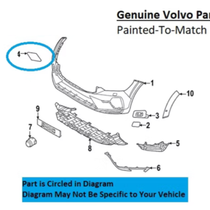 Painted 2022-2026 Volvo XC60 Front Tow Hook Cover | Genuine OEM