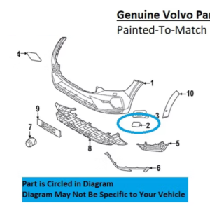 Painted 2022-2026 Volvo XC60 Headlamp Washer Cover | Genuine OEM