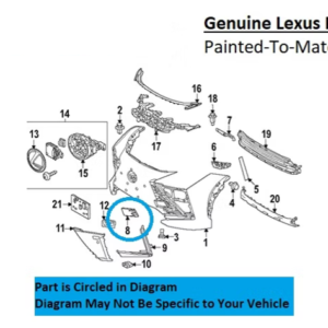 Painted 2023-2024 Lexus RZ450e RZ 450e Front Tow Hook Cover | Genuine OEM