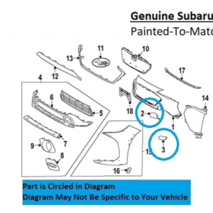 Painted 2023-2024 Subaru Solterra Front Tow Hook Cover | Genuine OEM
