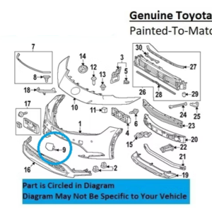 Painted 2023-2024 Toyota Prius Front Tow Hook Cover | Genuine OEM