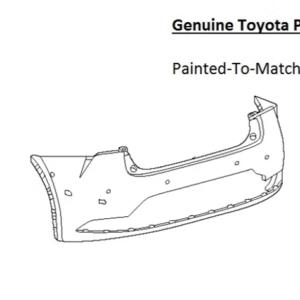 Painted 2023-2024 Toyota Prius Prime Rear Bumper | Genuine OEM