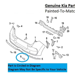 Painted 2023-2025 Kia Soul Rear Tow Hook Cover | Genuine OEM