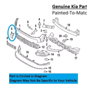 Painted 2023-2025 Kia Sportage Front Tow Hook Cover | Genuine OEM