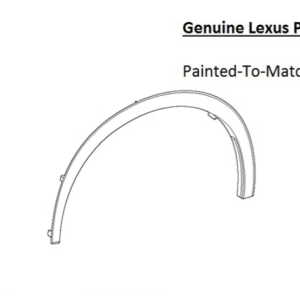 Painted 2023-2025 Lexus RX350 RX450h+ RX500h Front Fender Flare | Genuine OEM