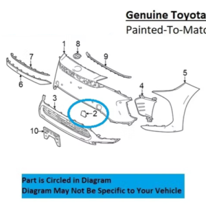 Painted 2023-2025 Toyota bZ4X Front Tow Hook Cover | Genuine OEM
