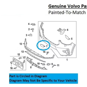 Painted 2023-2025 Volvo XC40 Front Tow Hook Cover | Genuine OEM