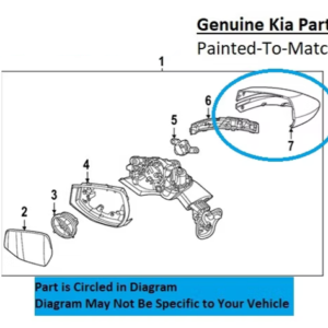 Painted 2023-2026 Kia Sportage Side Mirror Cover | Genuine OEM