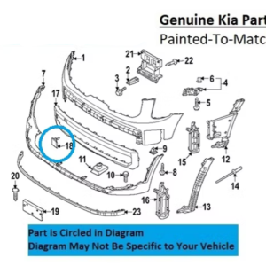 Painted 2023-2026 Kia Telluride Front Tow Hook Cover | Genuine OEM