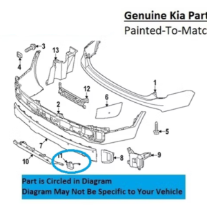 Painted 2023-2026 Kia Telluride Rear Tow Hook Cover | Genuine OEM