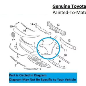 Painted 2023-2026 Toyota Crown Front Bumper Side Panel | Genuine OEM