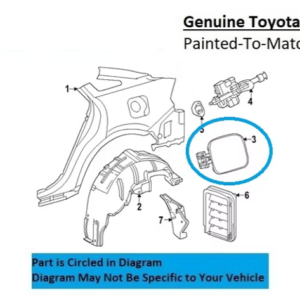 Painted 2023-2026 Toyota Crown Fuel Door | Genuine OEM