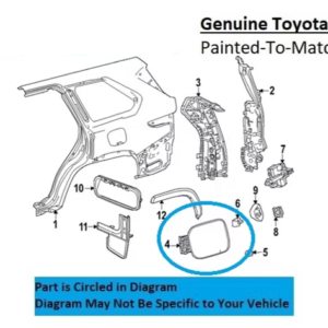 Painted 2023-2026 Toyota Sequoia Fuel Door | Genuine OEM