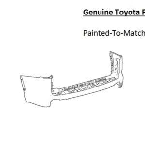 Painted 2023-2026 Toyota Sequoia Rear Bumper | Genuine OEM
