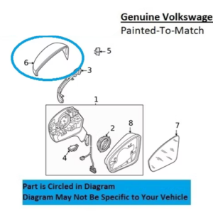 Painted 2023-2026 Volkswagen ID.4 ID4 Side Mirror Cover | Genuine OEM