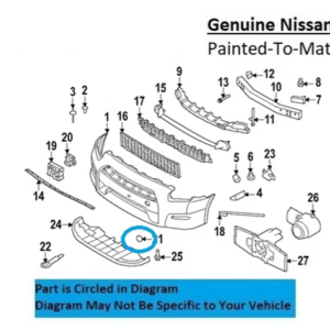 Painted 2024-2025 Nissan GT-R GTR Front Tow Hook Cover | Genuine OEM
