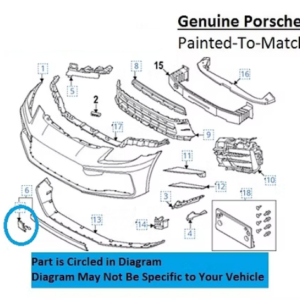 Painted 2024-2025 Porsche Panamera Front Tow Hook Cover | Genuine OEM