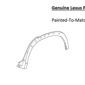 Painted 2024-2026 Lexus TX350 TX500h TX550h+ Rear Fender Flare | Genuine OEM