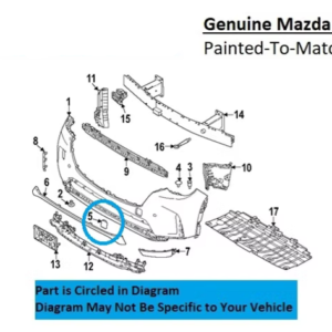 Painted 2024-2026 Mazda CX-90 CX90 Front Tow Hook Cover | Genuine OEM
