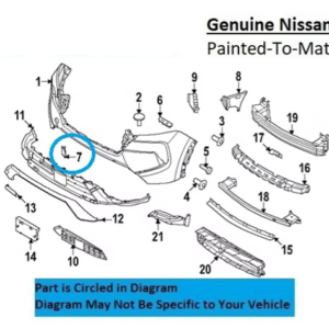 Painted 2024-2026 Nissan Rogue Front Tow Hook Cover | Genuine OEM