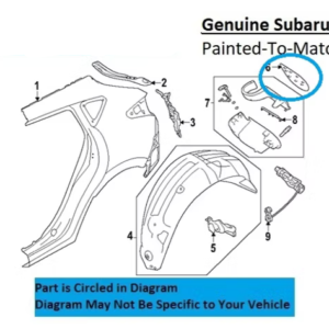 Painted 2024-2026 Subaru Crosstrek Fuel Door | Genuine OEM
