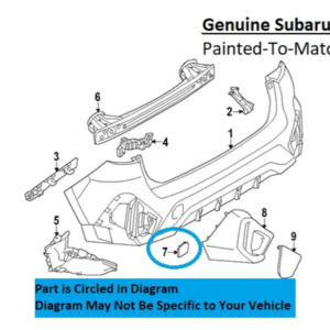 Painted 2024-2026 Subaru Crosstrek Rear Tow Hook Cover | Genuine OEM