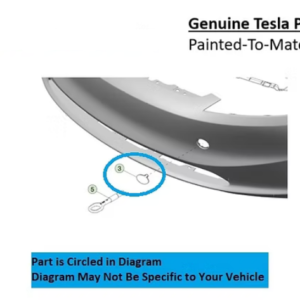 Painted 2024-2026 Tesla Model 3 Front Tow Hook Cover | Genuine OEM
