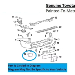 Painted 2024-2026 Toyota Land Cruiser Rear Filler Panel | Genuine OEM
