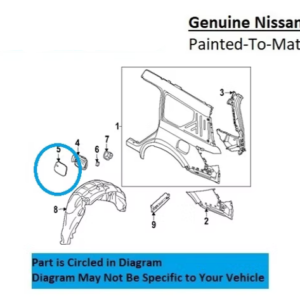 Painted 2025-2026 Nissan Armada Fuel Door | Genuine OEM