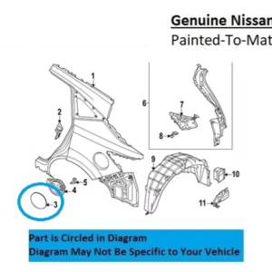 Painted 2025-2026 Nissan Murano Fuel Door | Genuine OEM