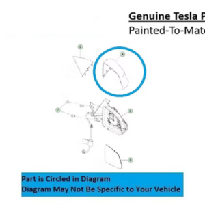 Painted 2026 Tesla Model Y Side Mirror Cover | Genuine OEM