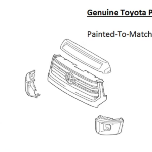 Painted 2014-2021 Toyota Tundra Front Chrome Conversion Kit | Genuine OEM