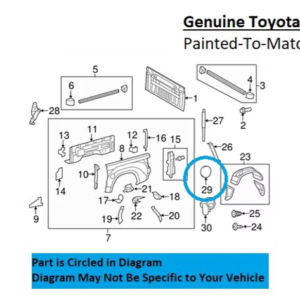 Painted 2014-2021 Toyota Tundra Fuel Door | Genuine OEM