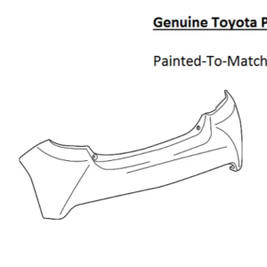 Painted 2015-2017 Toyota Yaris Rear Bumper Cover | Genuine OEM