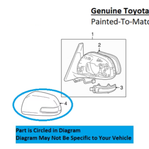 Painted 2016-2023 Toyota Tacoma Exterior Side Mirror Cover | Genuine OEM