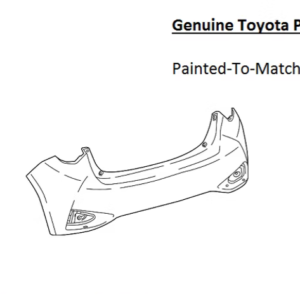 Painted 2018 Toyota Yaris Rear Bumper Cover | Genuine OEM