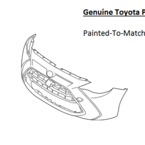 Painted 2019-2020 Toyota Yaris Front Bumper Cover | Genuine OEM