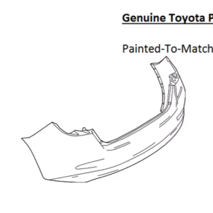 Painted 2019-2020 Toyota Yaris Rear Bumper Cover | Genuine OEM